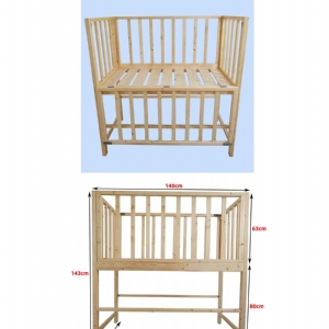 測查床規(guī)格長140cm寬77cm高143cm欄高63cm